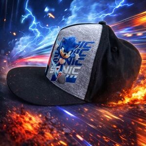 NEW, never worn Sonic the Hedgehog Black Cap